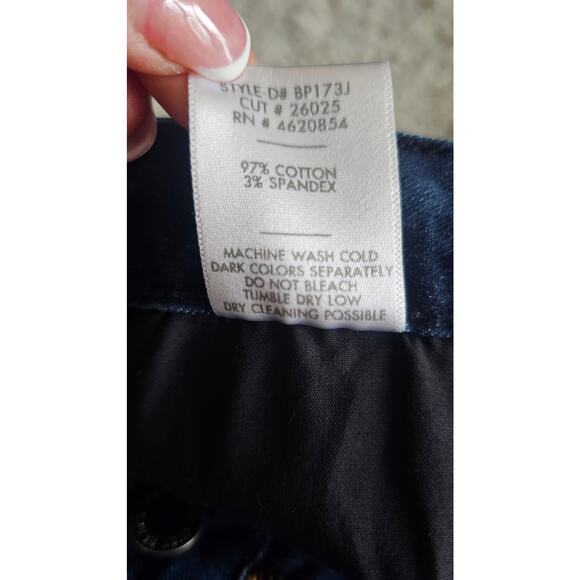 Just Denim Jeans Hem Cutout Slim Crop Boot Dark Denim, NWT, BP173J Sz 26 - Picture 8 of 11